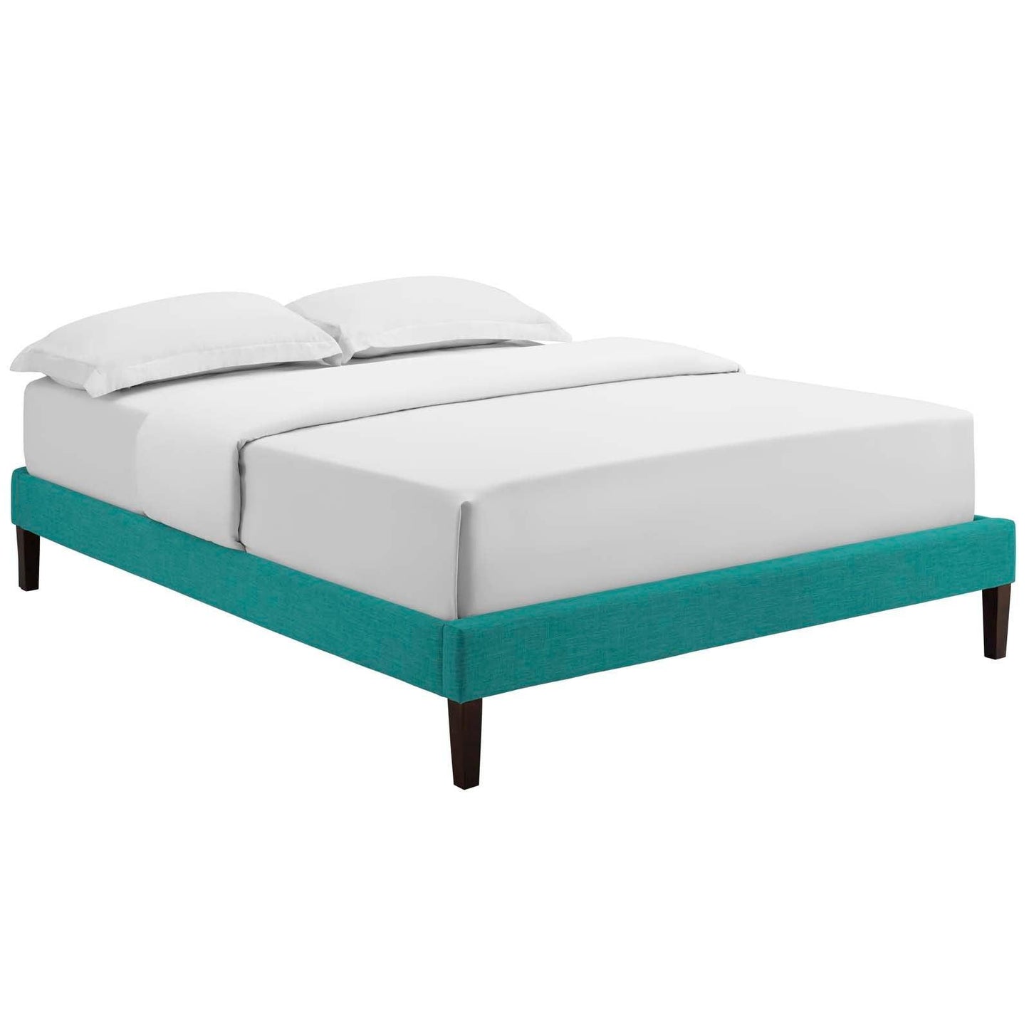 Modway Tessie Queen Fabric Bed Frame with Squared Tapered Legs FredCo