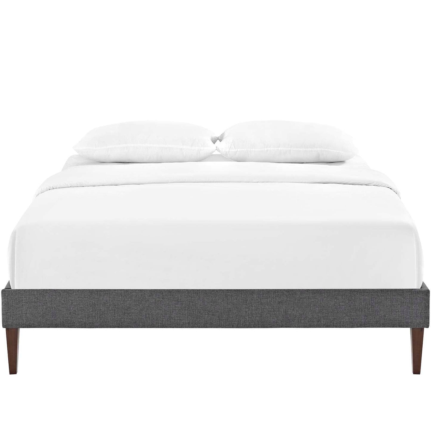 Modway Tessie Queen Fabric Bed Frame with Squared Tapered Legs FredCo