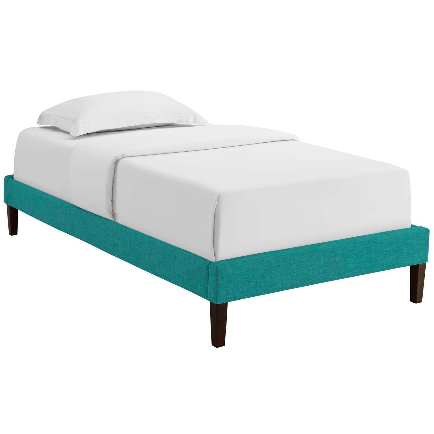 Modway Tessie Twin Fabric Bed Frame with Squared Tapered Legs FredCo