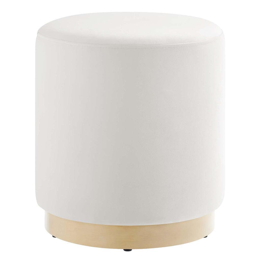 Modway Tilden 16" Round Performance Velvet Upholstered Ottoman FredCo