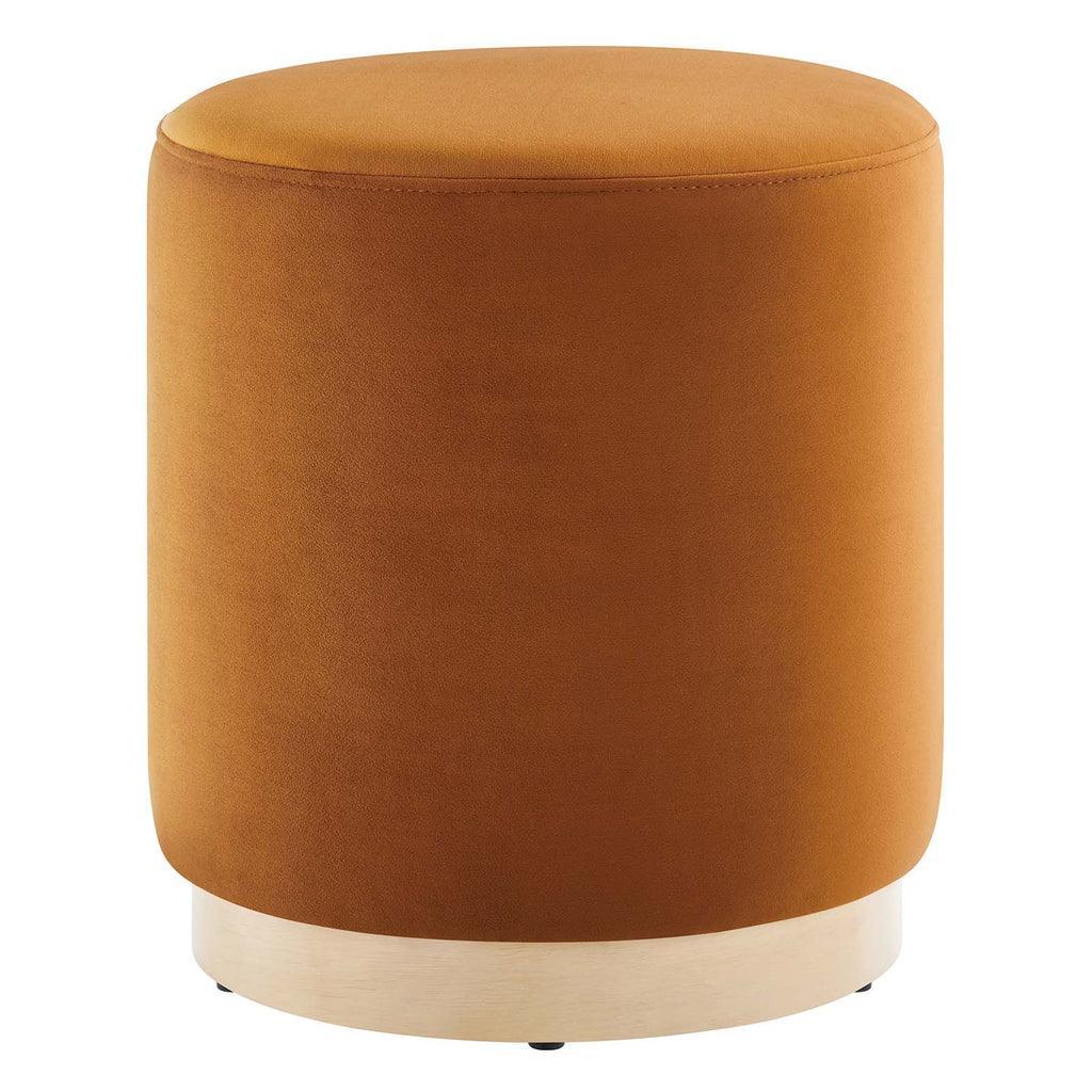 Modway Tilden 16" Round Performance Velvet Upholstered Ottoman FredCo