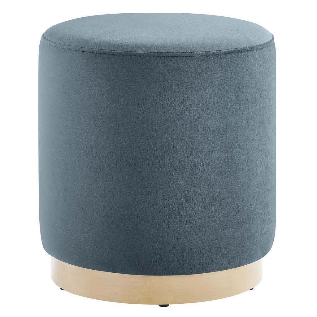 Modway Tilden 16" Round Performance Velvet Upholstered Ottoman FredCo