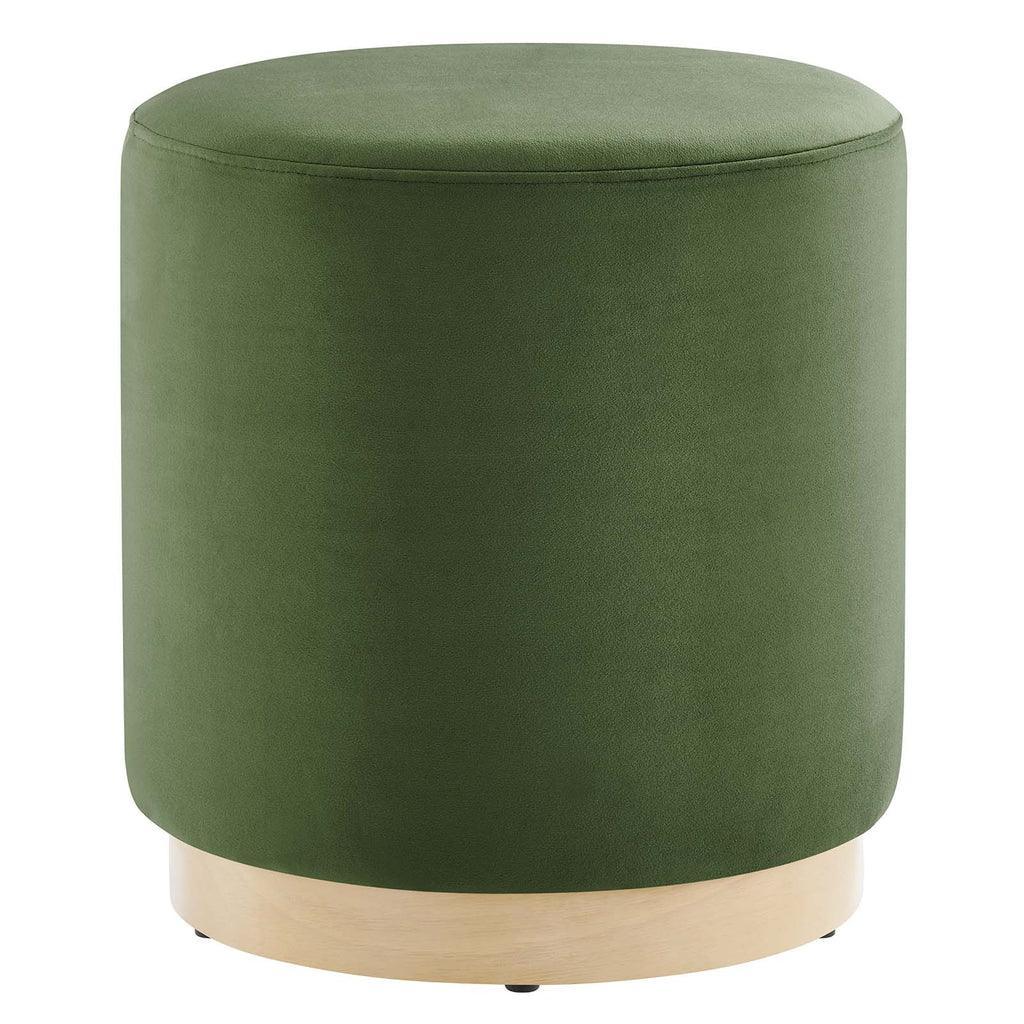 Modway Tilden 16" Round Performance Velvet Upholstered Ottoman FredCo