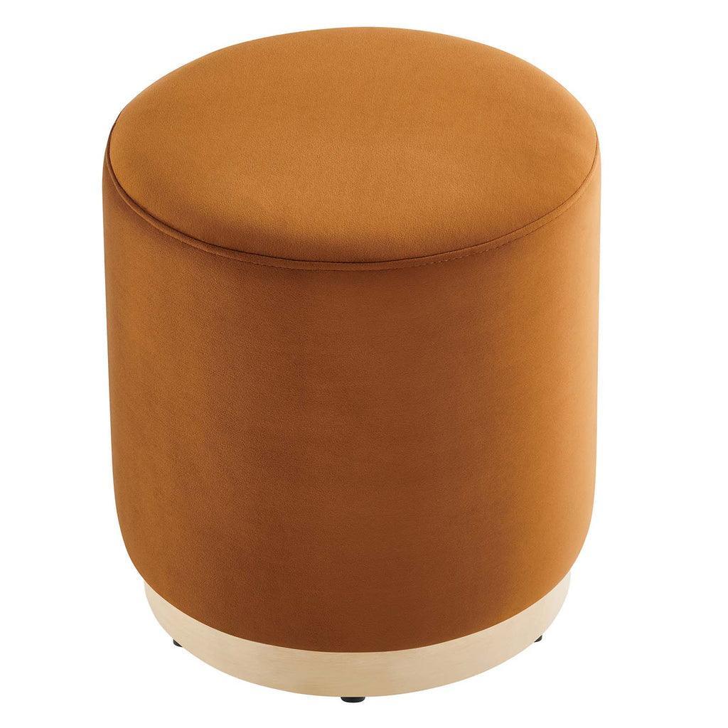 Modway Tilden 16" Round Performance Velvet Upholstered Ottoman FredCo
