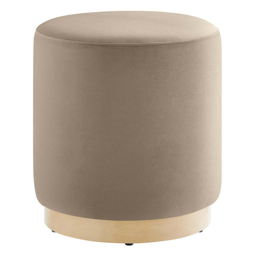 Modway Tilden 16" Round Performance Velvet Upholstered Ottoman FredCo