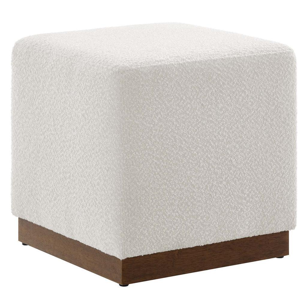 Modway Tilden 17" Square Boucle Upholstered Ottoman FredCo