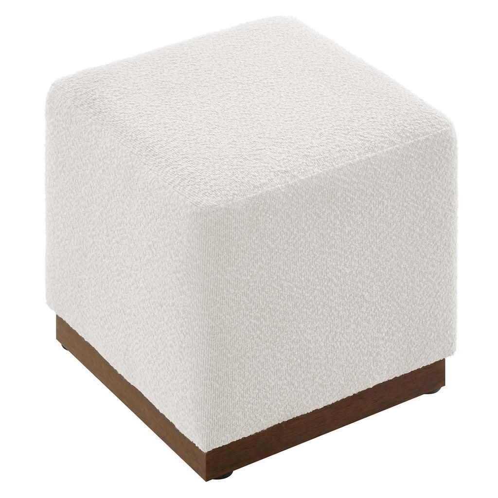 Modway Tilden 17" Square Boucle Upholstered Ottoman FredCo