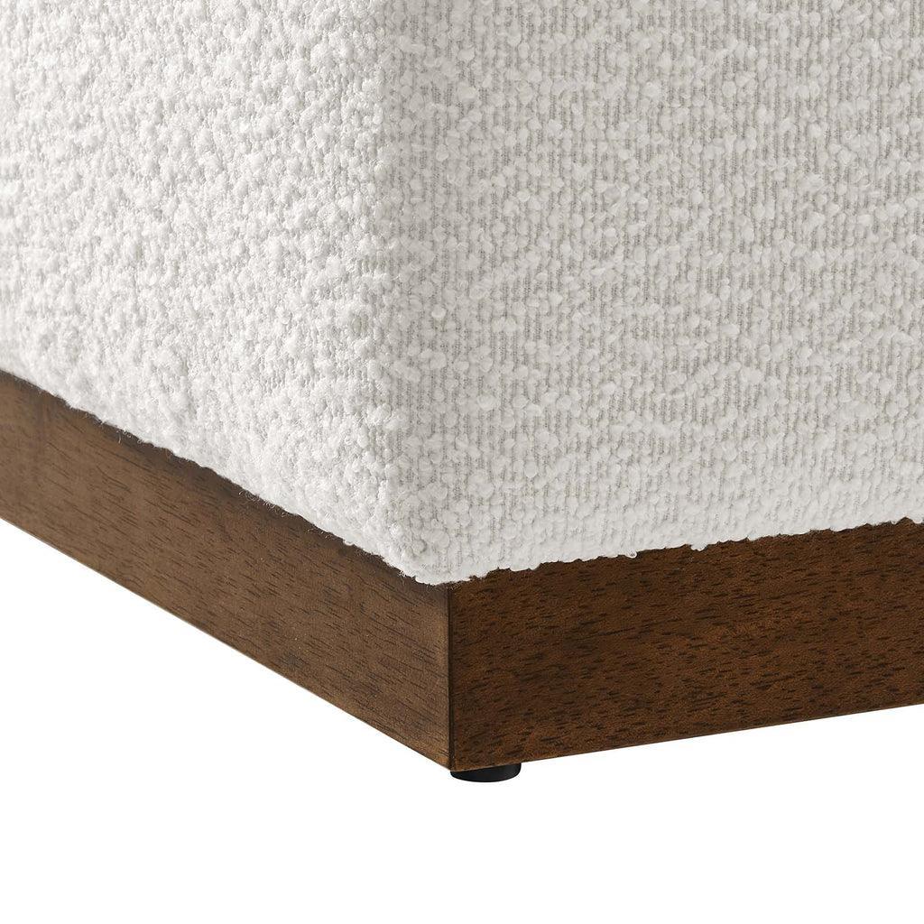 Modway Tilden 17" Square Boucle Upholstered Ottoman FredCo