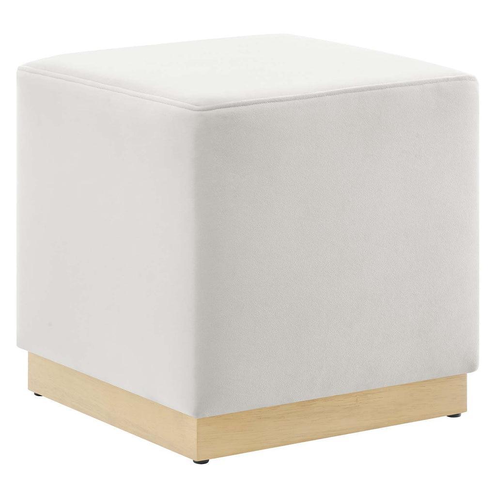 Modway Tilden 17" Square Performance Velvet Upholstered Ottoman FredCo