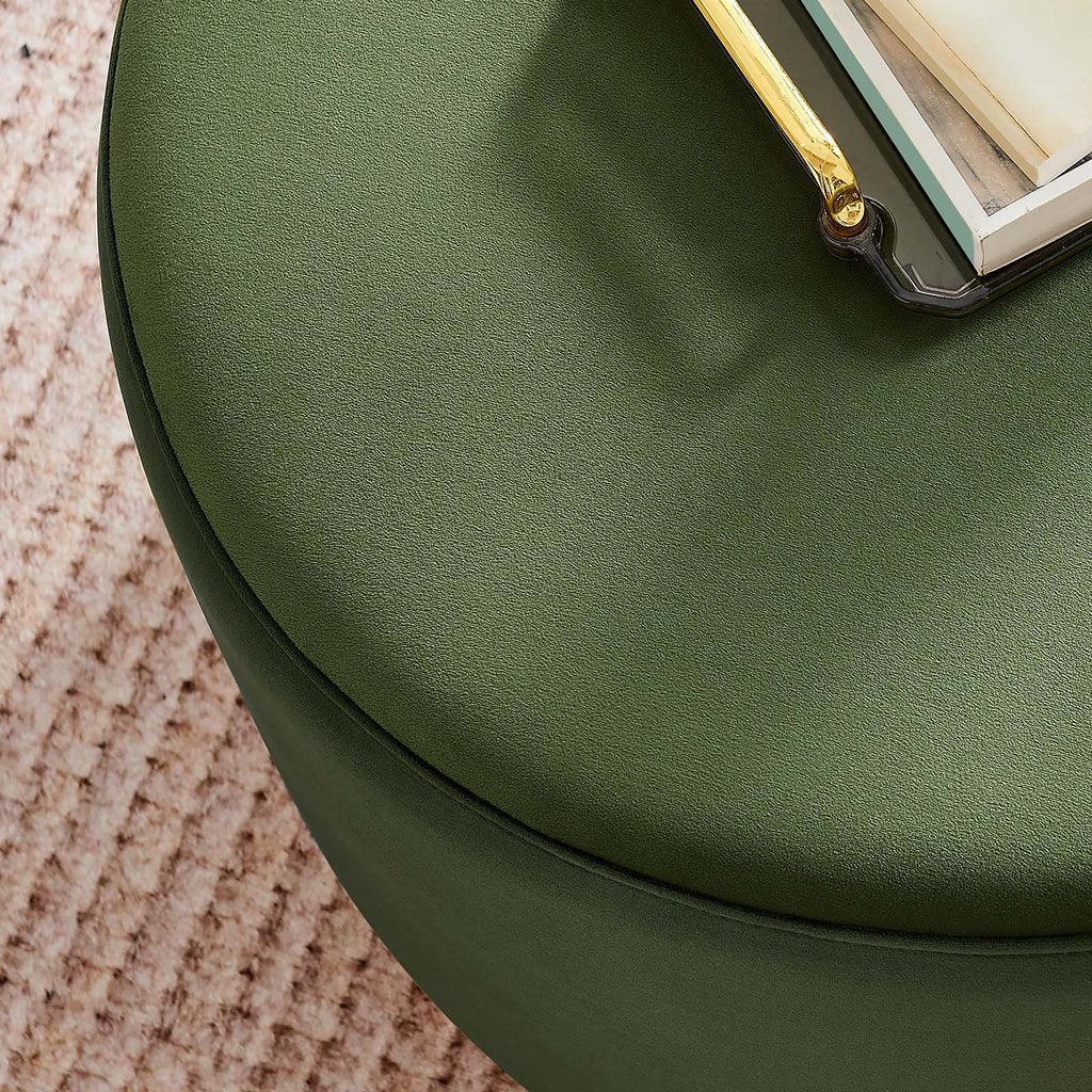 Modway Tilden Large 23" Round Performance Velvet Upholstered Ottoman FredCo