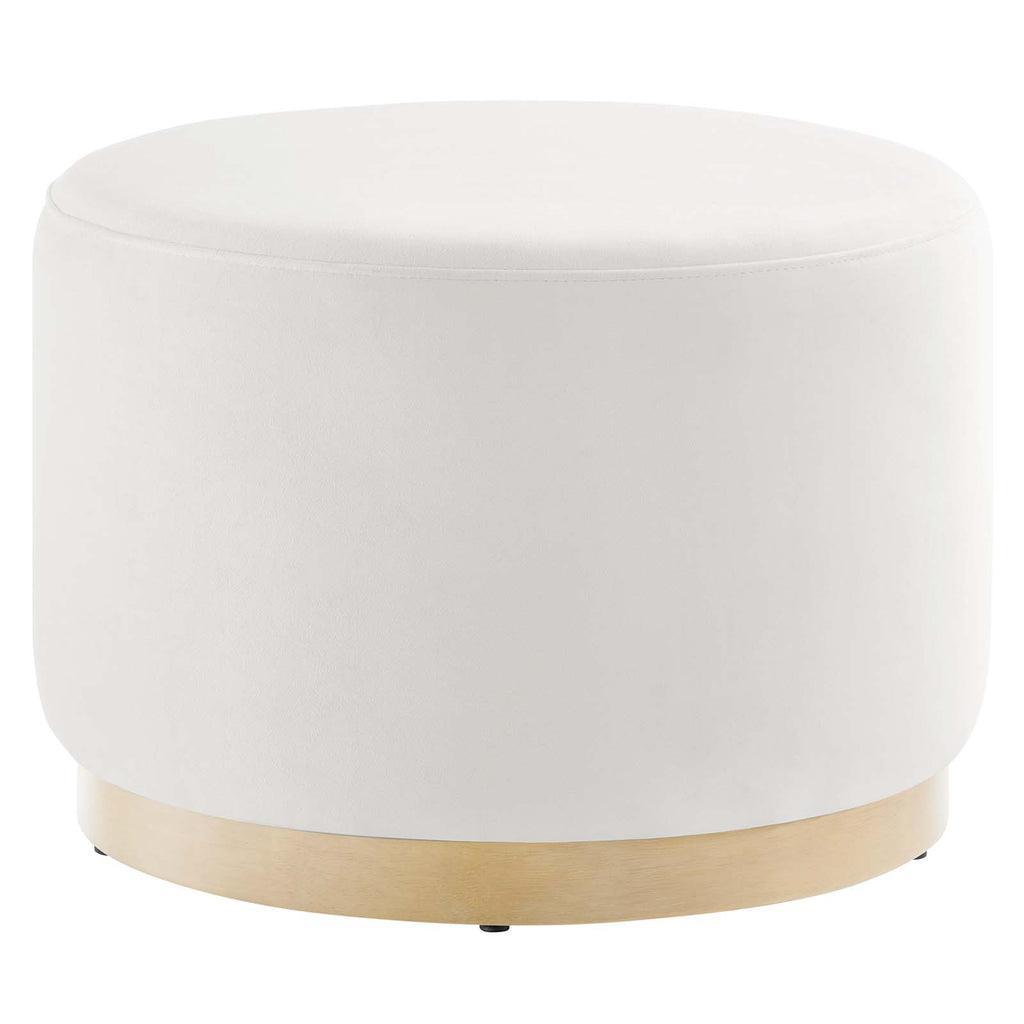 Modway Tilden Large 23" Round Performance Velvet Upholstered Ottoman FredCo