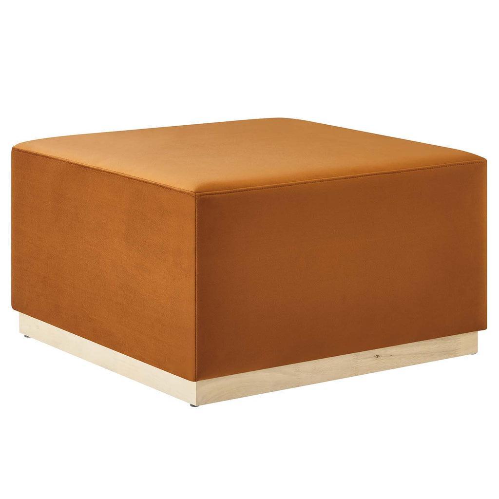 Modway Tilden Large 28" Square Performance Velvet Upholstered Ottoman FredCo