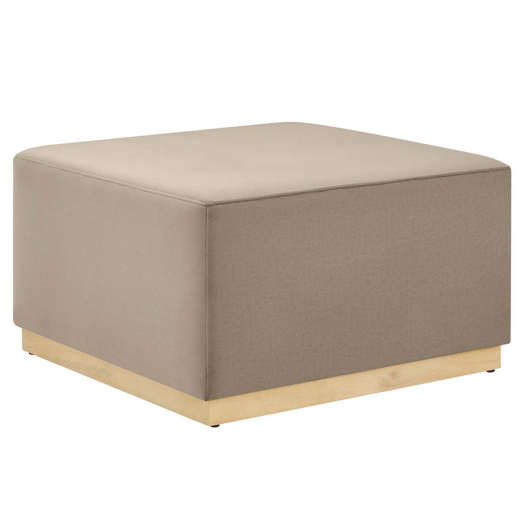 Modway Tilden Large 28" Square Performance Velvet Upholstered Ottoman FredCo