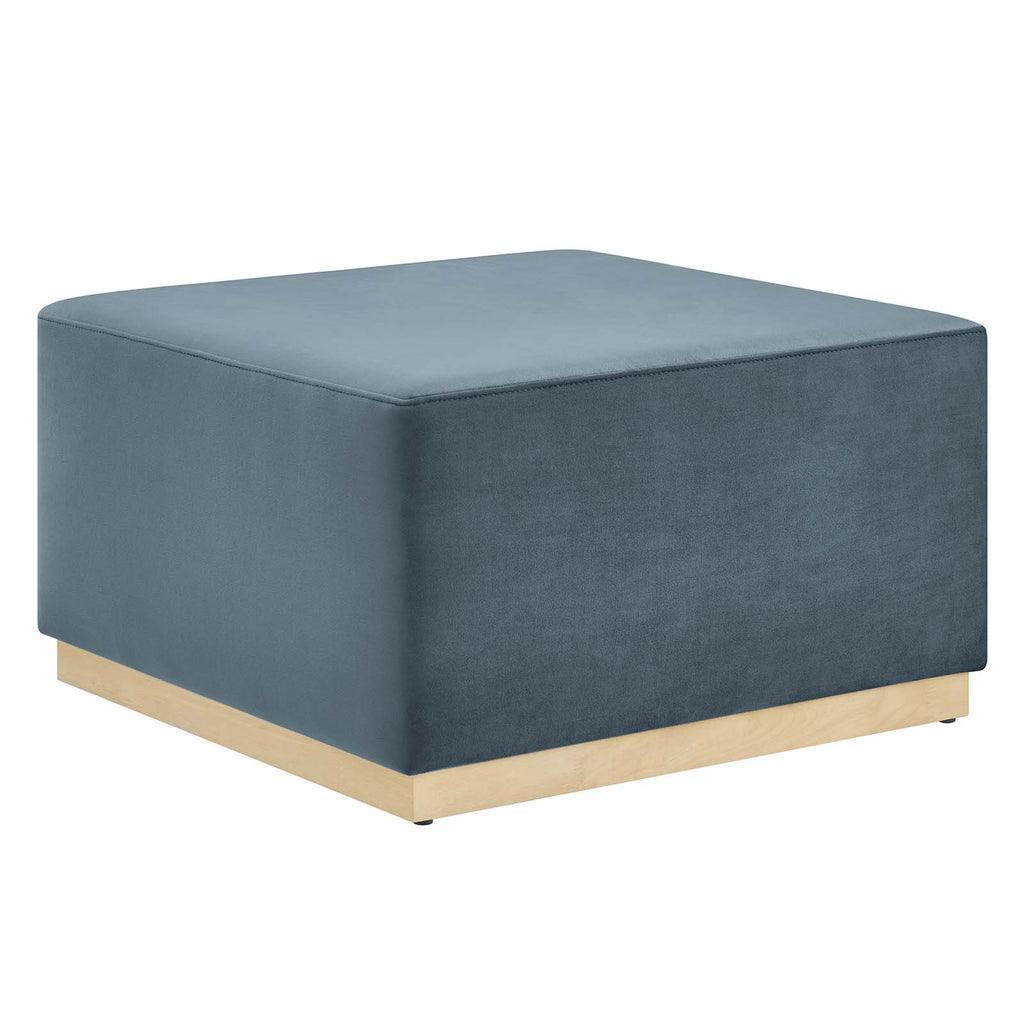 Modway Tilden Large 28" Square Performance Velvet Upholstered Ottoman FredCo