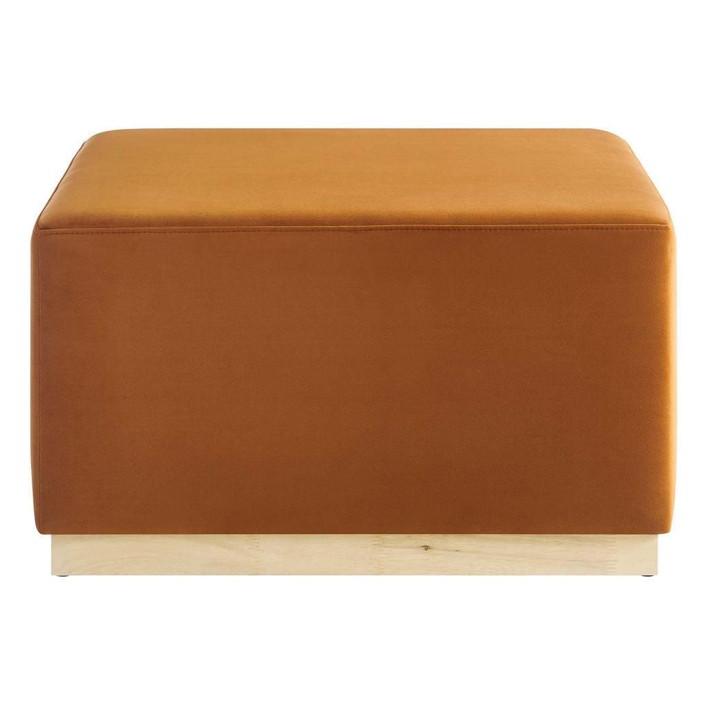Modway Tilden Large 28" Square Performance Velvet Upholstered Ottoman FredCo