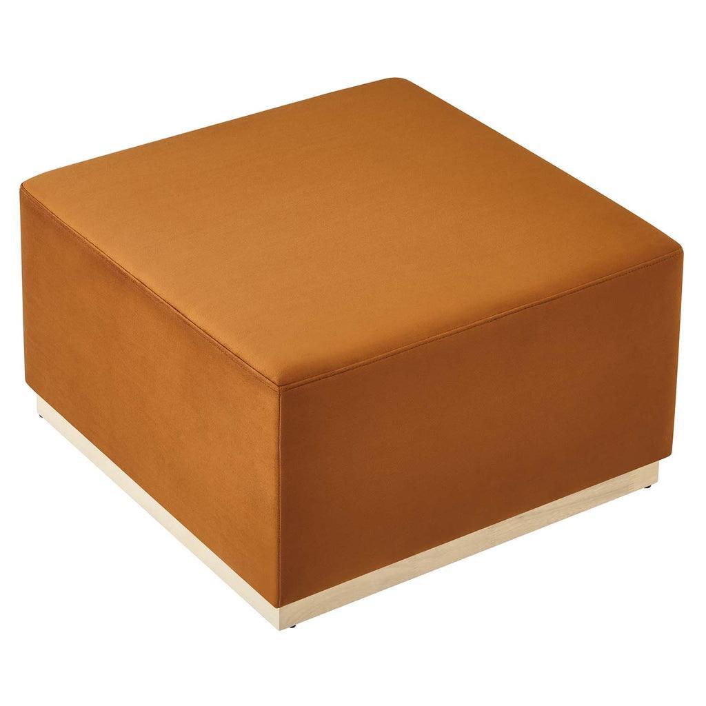 Modway Tilden Large 28" Square Performance Velvet Upholstered Ottoman FredCo
