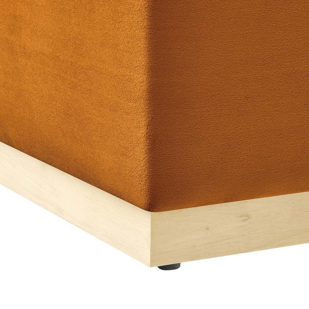 Modway Tilden Large 28" Square Performance Velvet Upholstered Ottoman FredCo