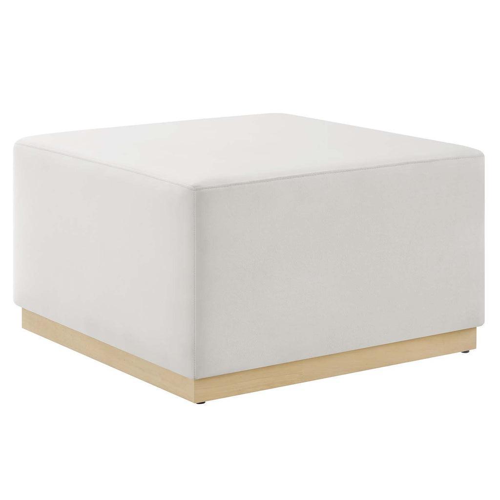 Modway Tilden Large 28" Square Performance Velvet Upholstered Ottoman FredCo