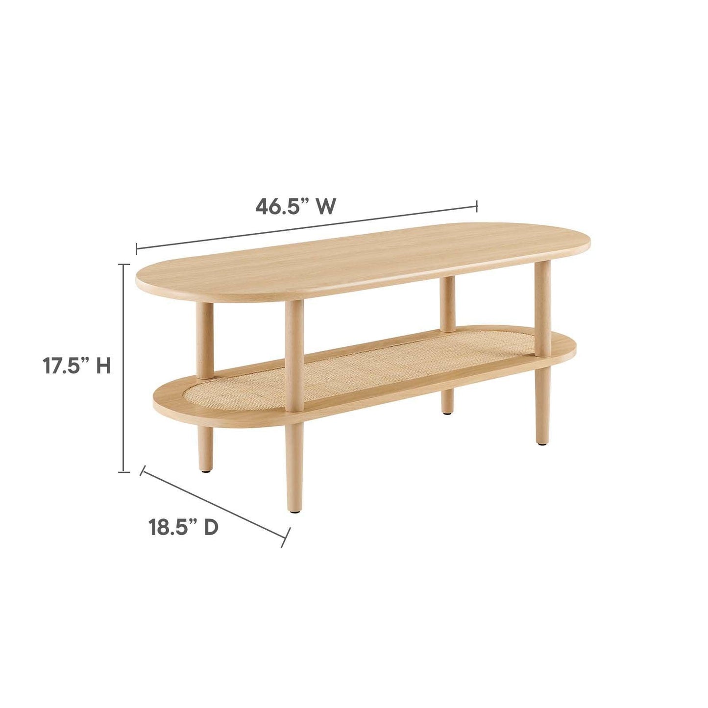 Modway Torus Oval Coffee Table, EEI-6526 FredCo