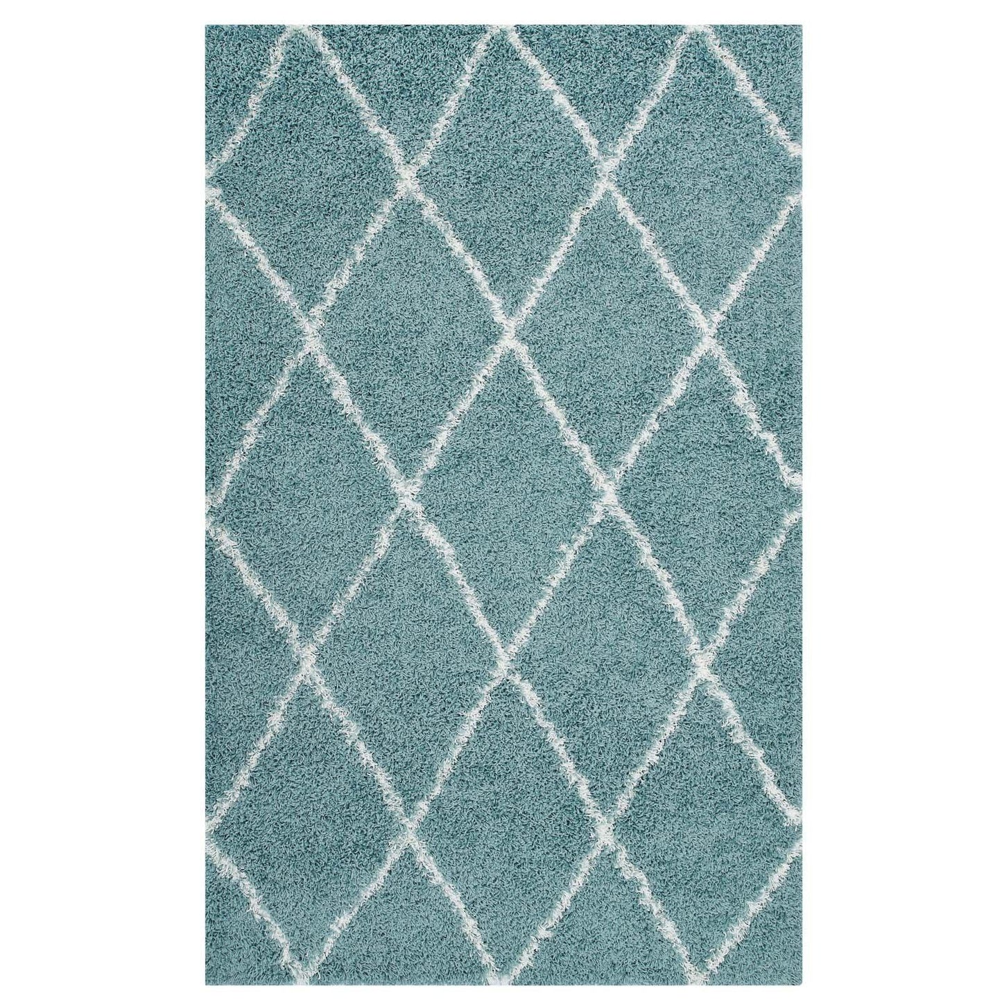Modway Toryn Diamond Lattice Shag Area Rug FredCo