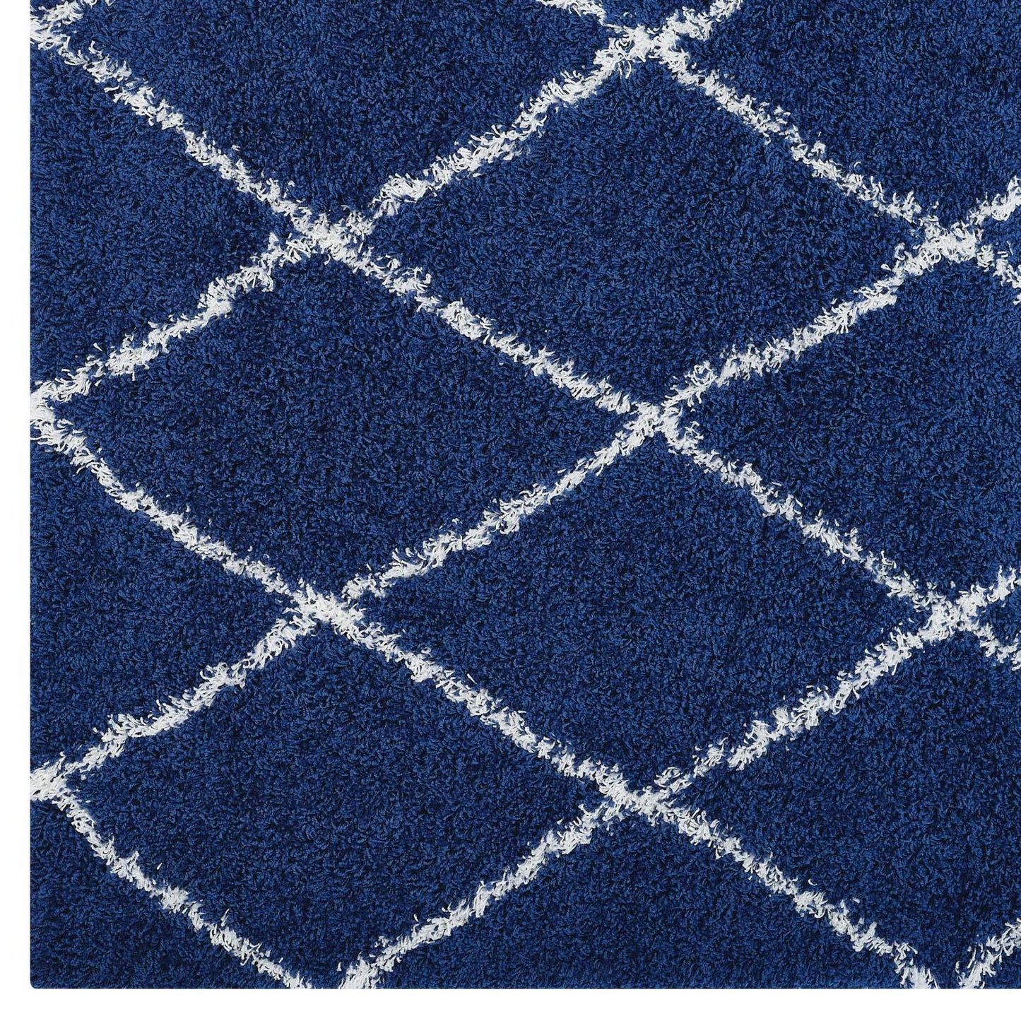 Modway Toryn Diamond Lattice Shag Area Rug FredCo