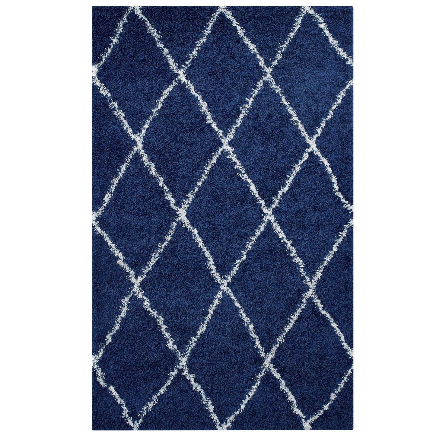 Modway Toryn Diamond Lattice Shag Area Rug FredCo