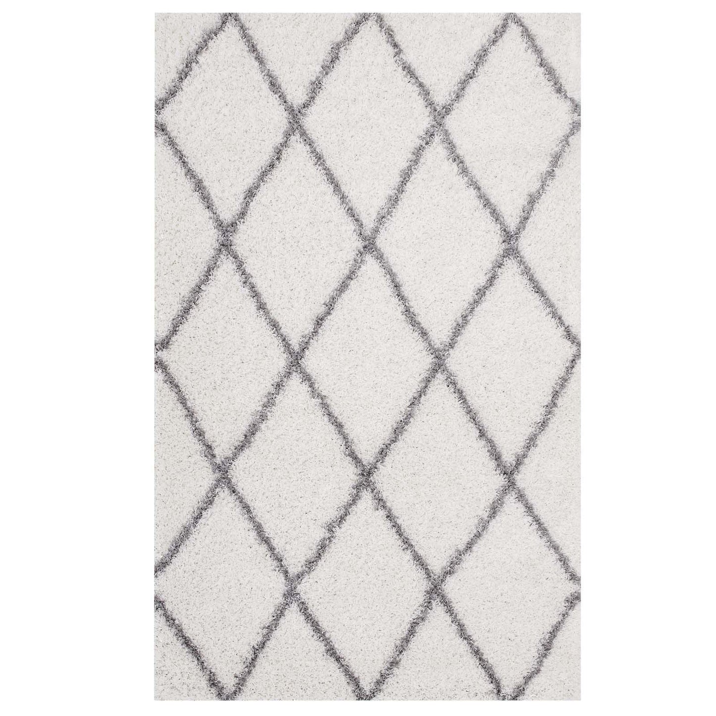 Modway Toryn Diamond Lattice Shag Area Rug FredCo