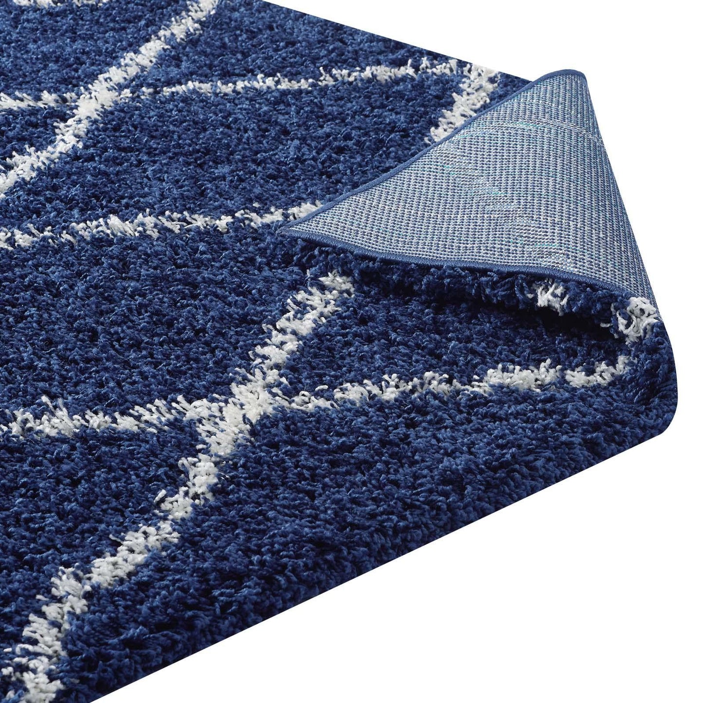 Modway Toryn Diamond Lattice Shag Area Rug FredCo