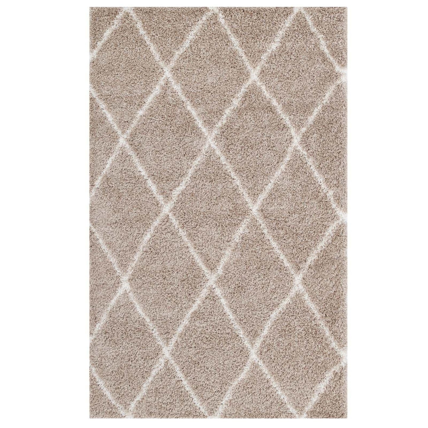 Modway Toryn Diamond Lattice Shag Area Rug FredCo