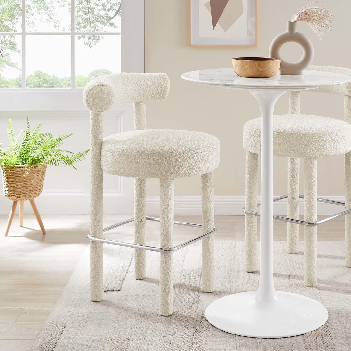 Modway Toulouse Boucle Fabric Bar Stool - Set of 2, EEI-6709 FredCo