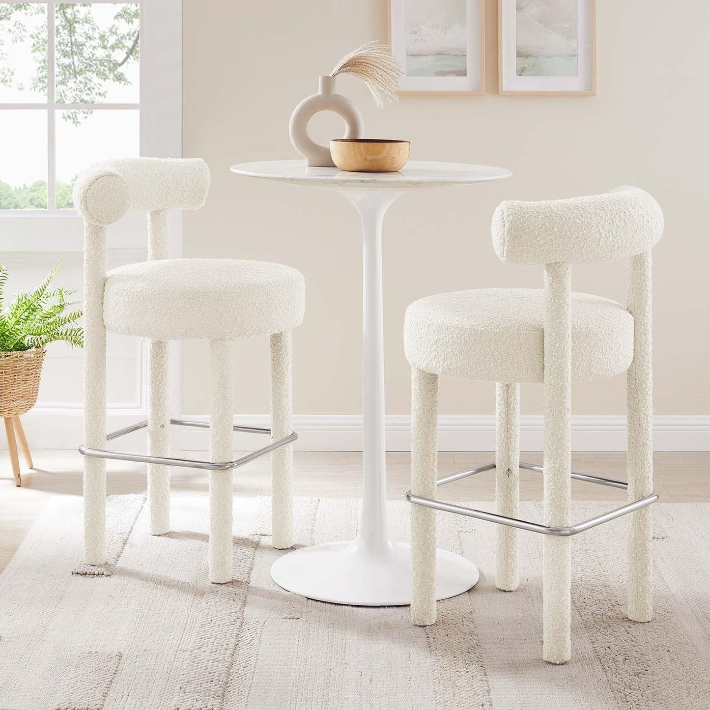 Modway Toulouse Boucle Fabric Bar Stool - Set of 2, EEI-6709 FredCo