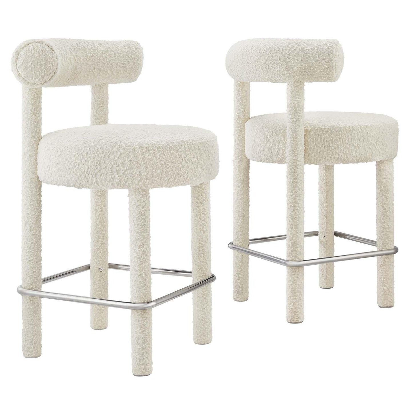 Modway Toulouse Boucle Fabric Counter Stool - Set of 2 FredCo