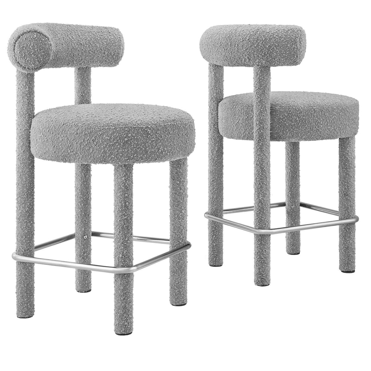 Modway Toulouse Boucle Fabric Counter Stool - Set of 2 FredCo