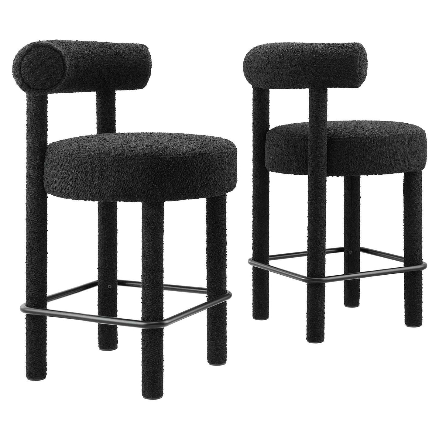 Modway Toulouse Boucle Fabric Counter Stool - Set of 2 FredCo