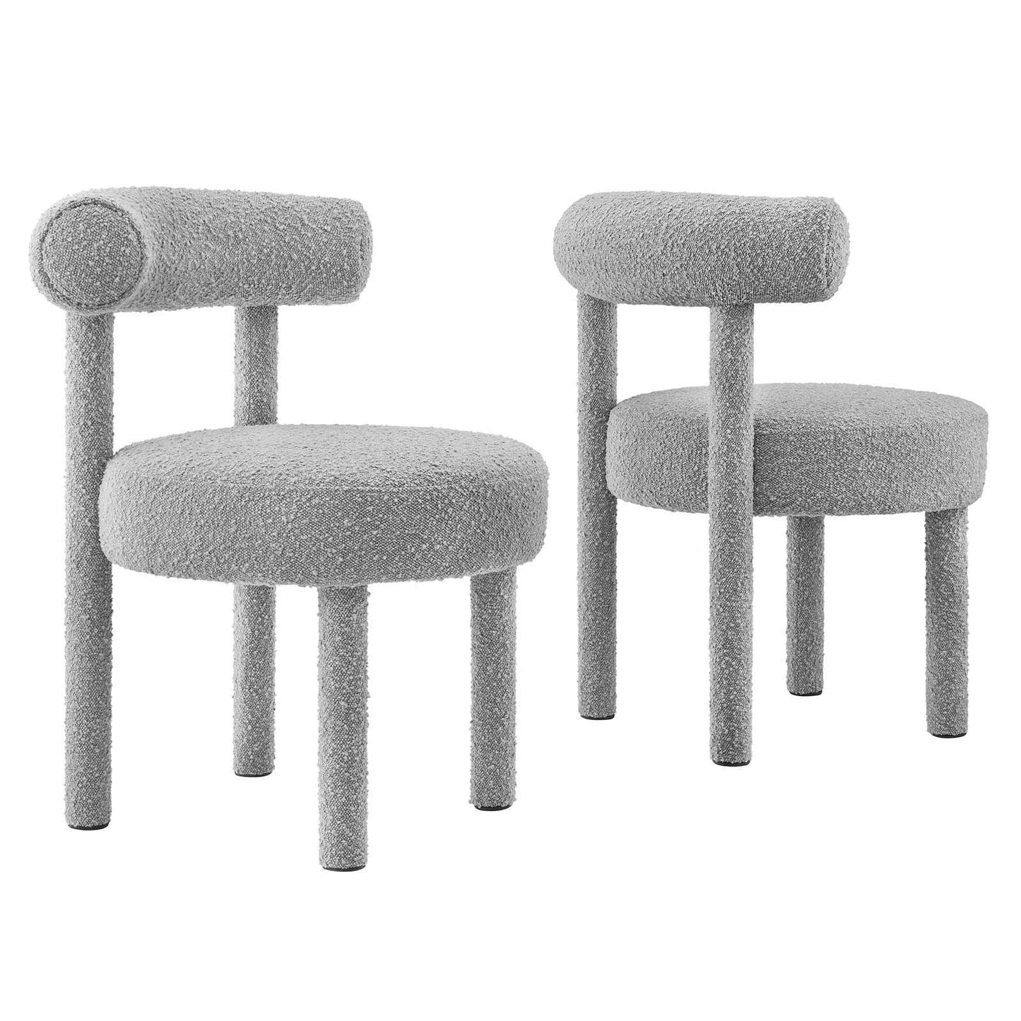 Modway Toulouse Boucle Fabric Dining Chair - Set of 2 FredCo