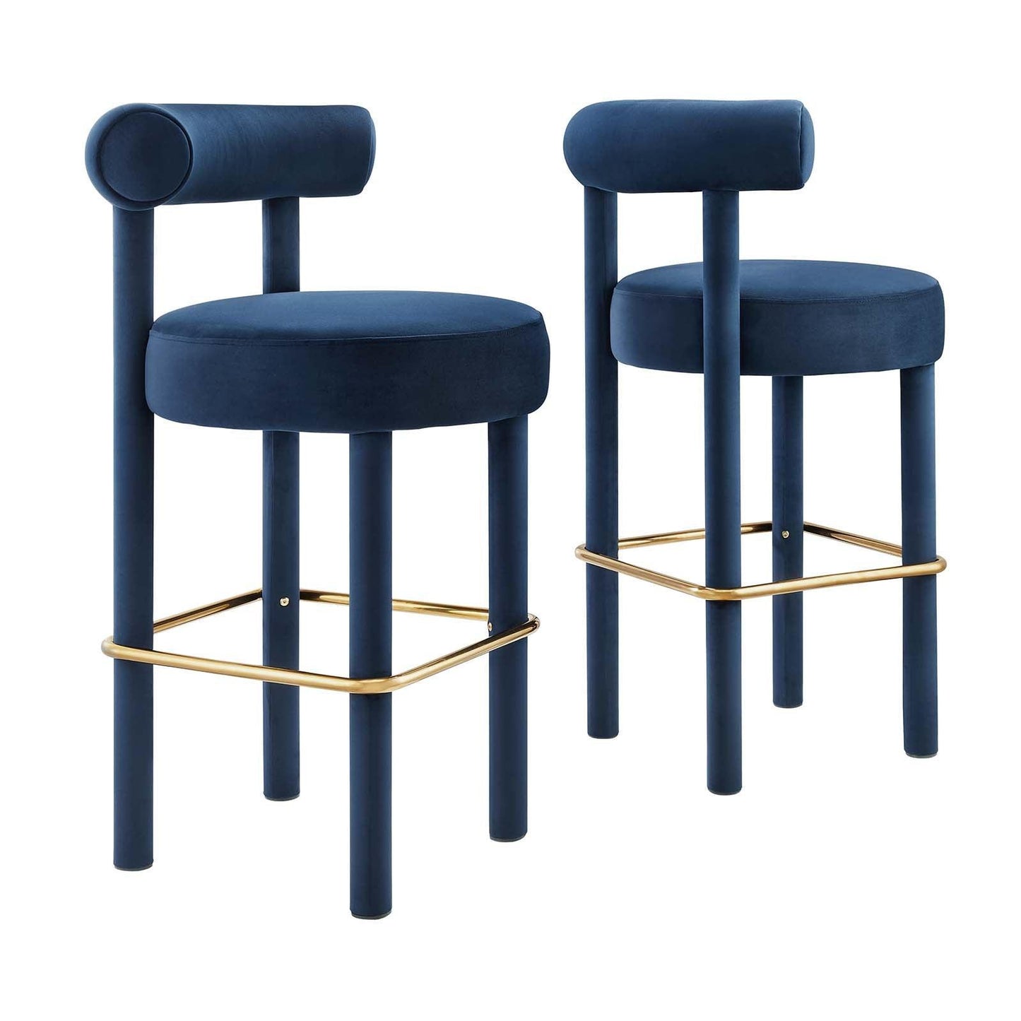 Modway Toulouse Performance Velvet Bar Stool - Set of 2 FredCo