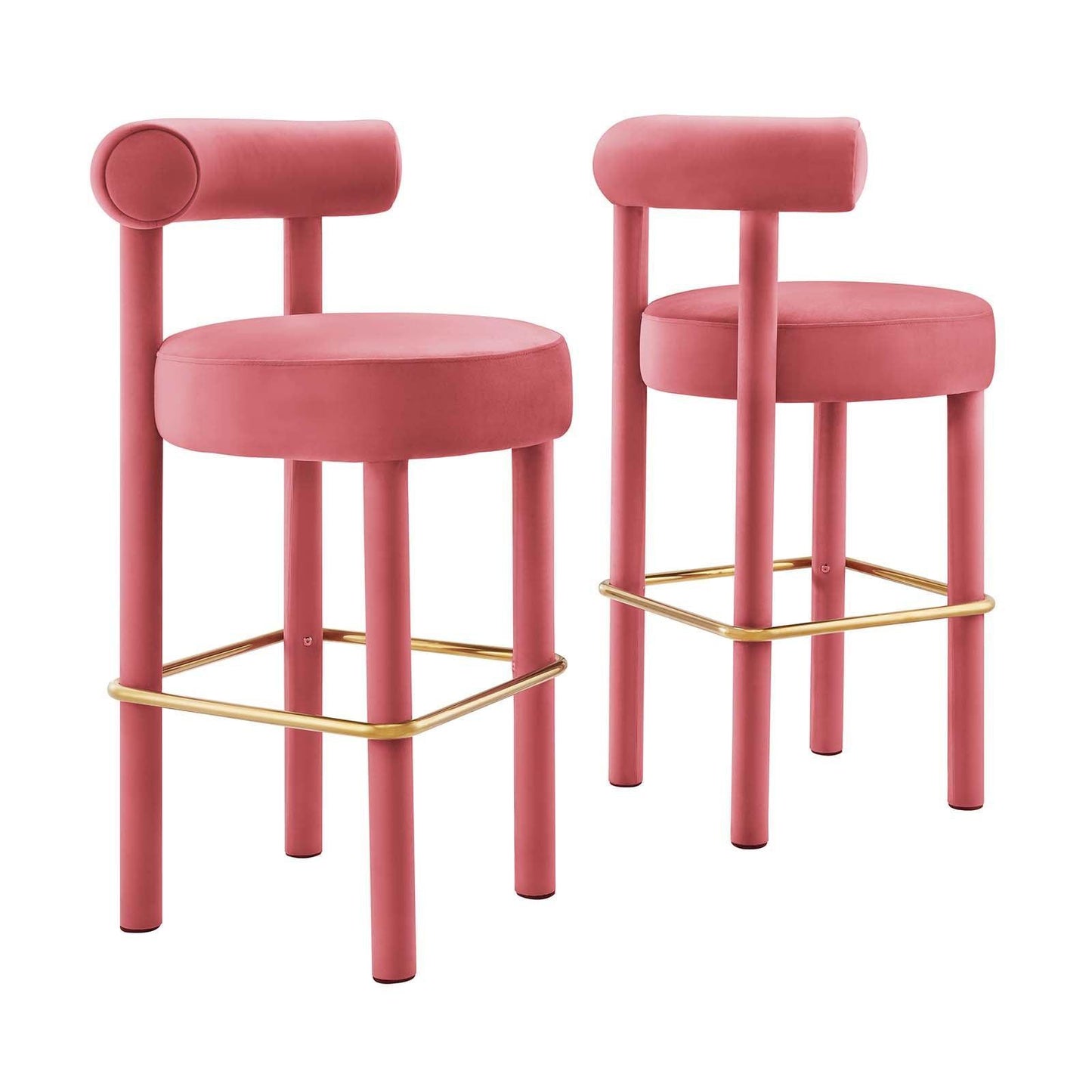 Modway Toulouse Performance Velvet Bar Stool - Set of 2 FredCo