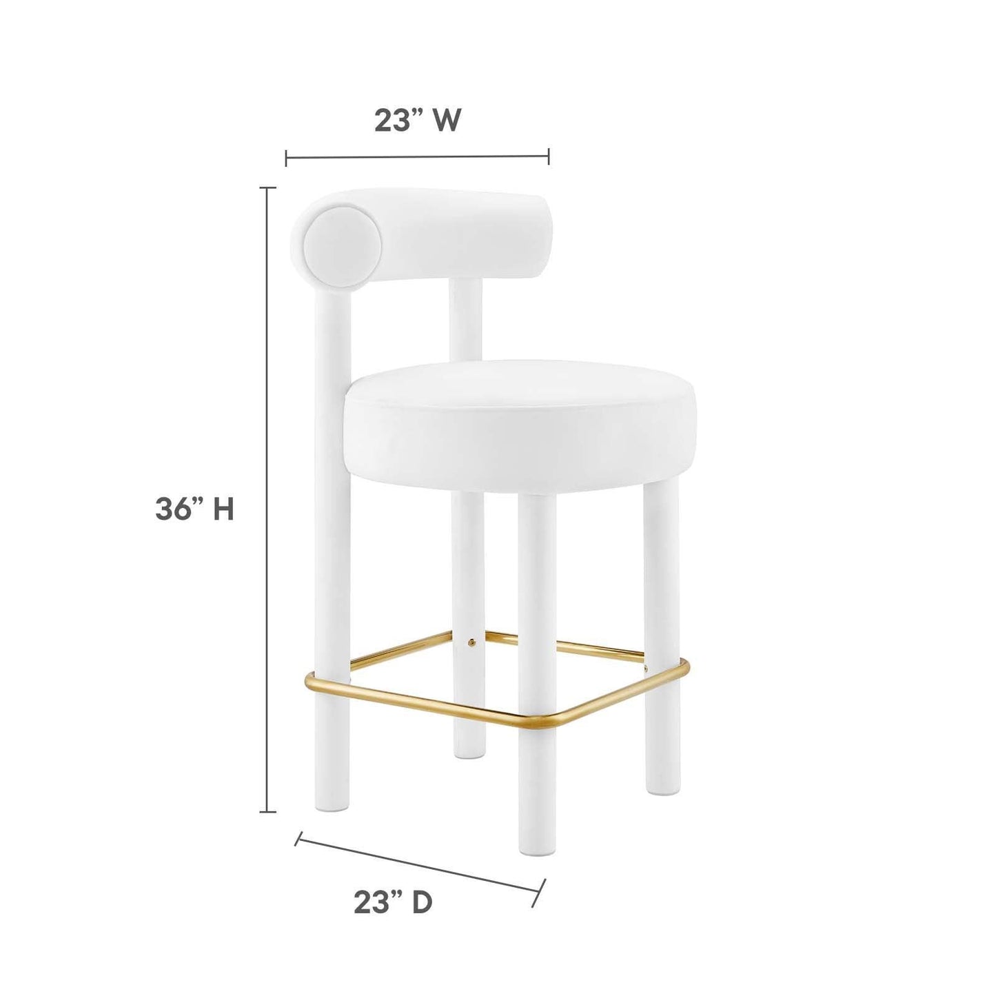 Modway Toulouse Performance Velvet Counter Stool - Set of 2 FredCo