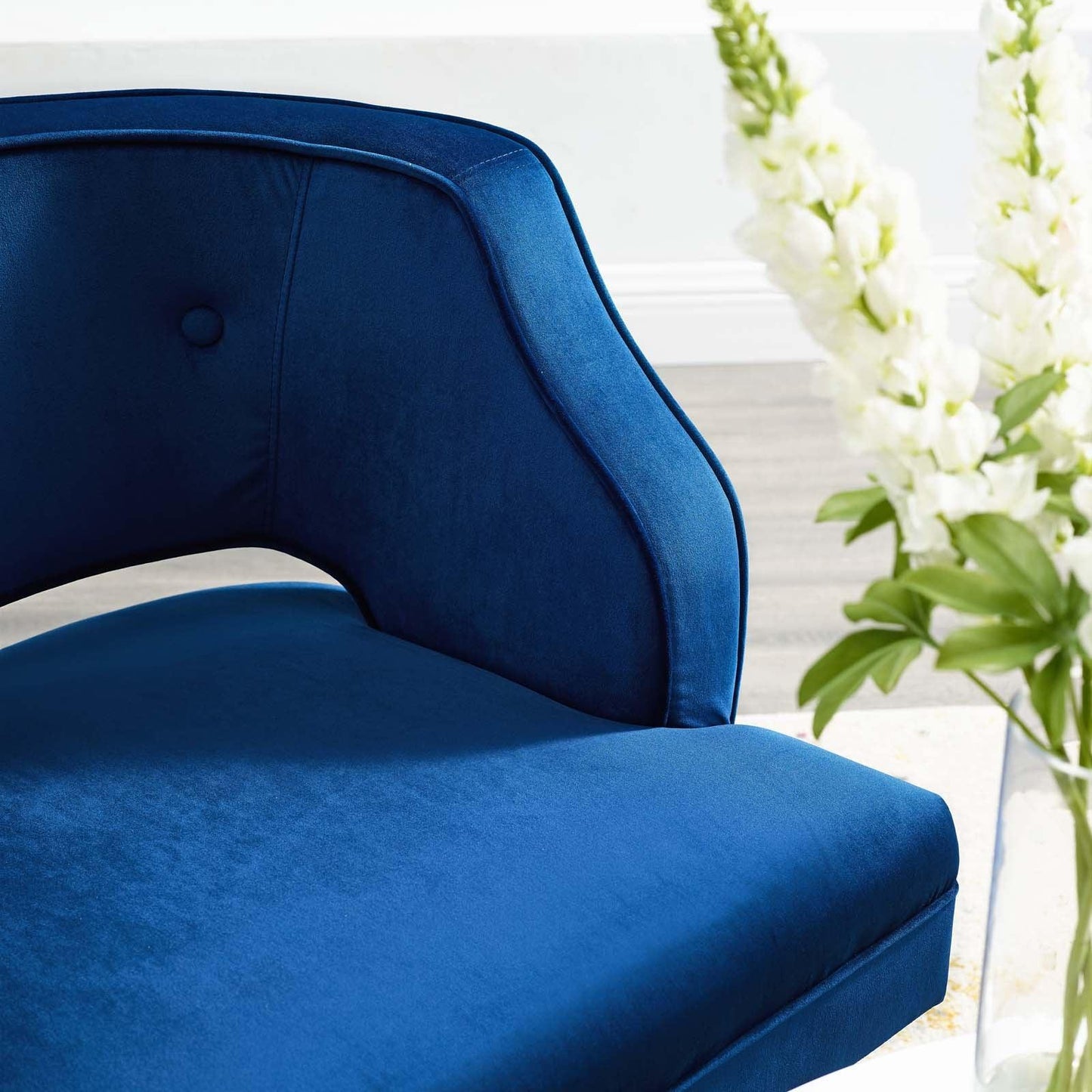 Modway Traipse Button Tufted Open Back Performance Velvet Armchair FredCo