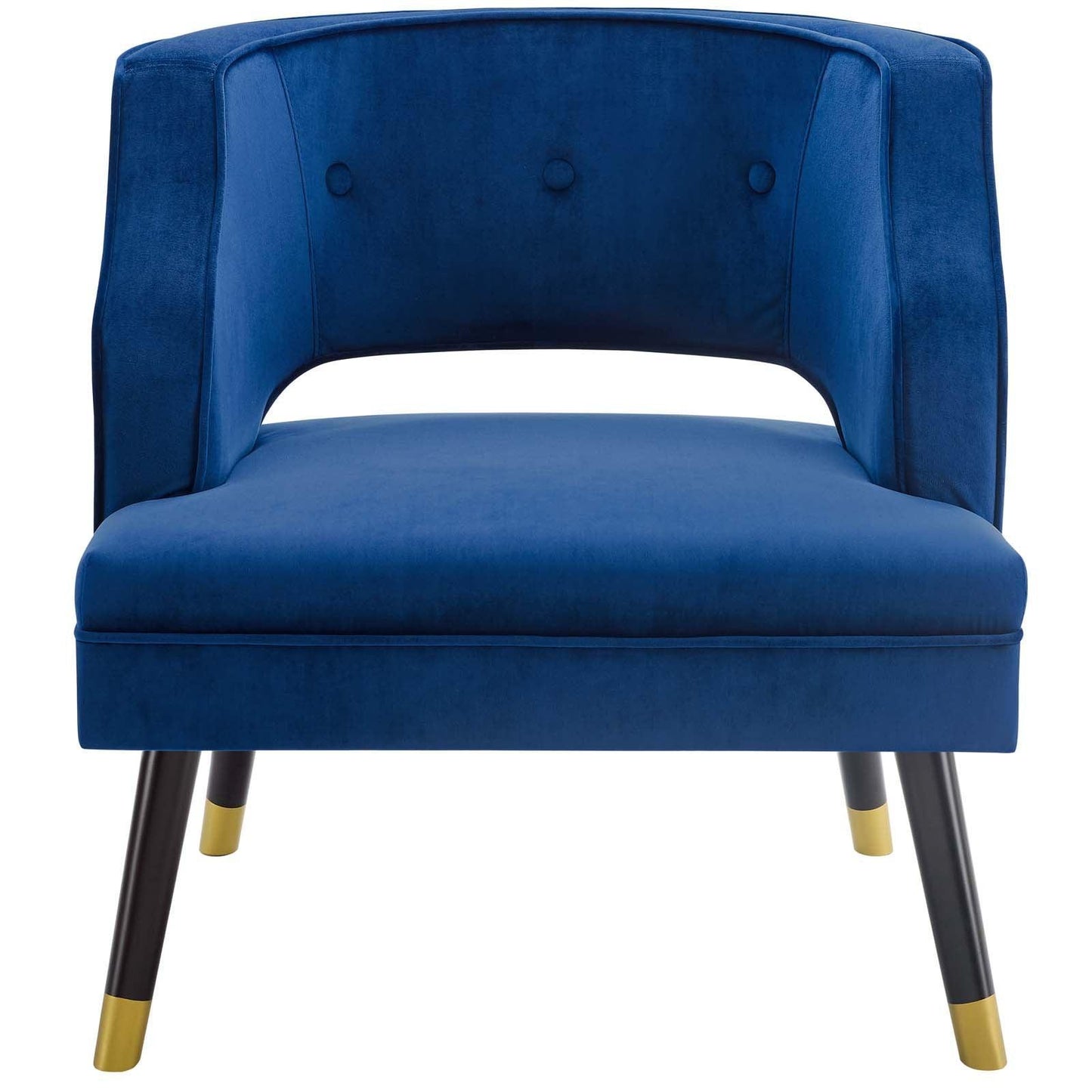 Modway Traipse Button Tufted Open Back Performance Velvet Armchair FredCo