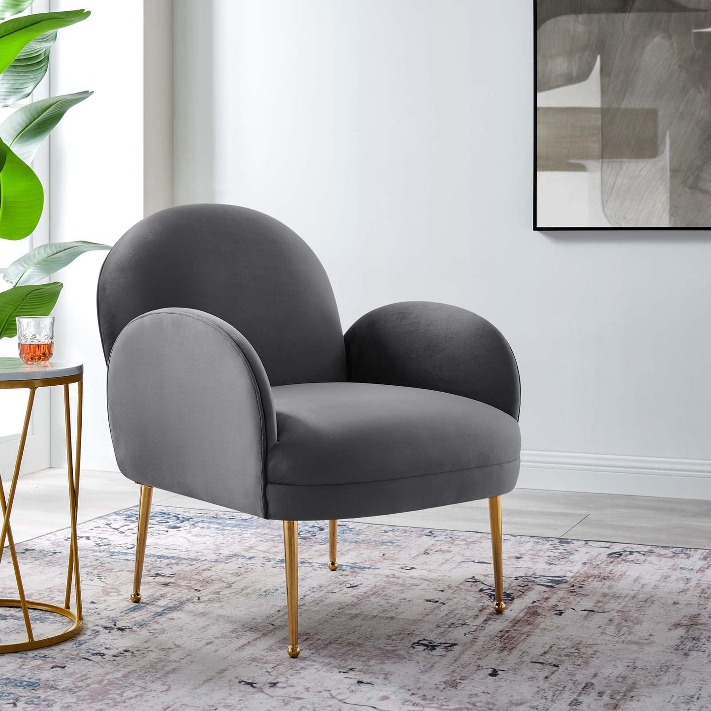 Modway Transcend Performance Velvet Armchair FredCo