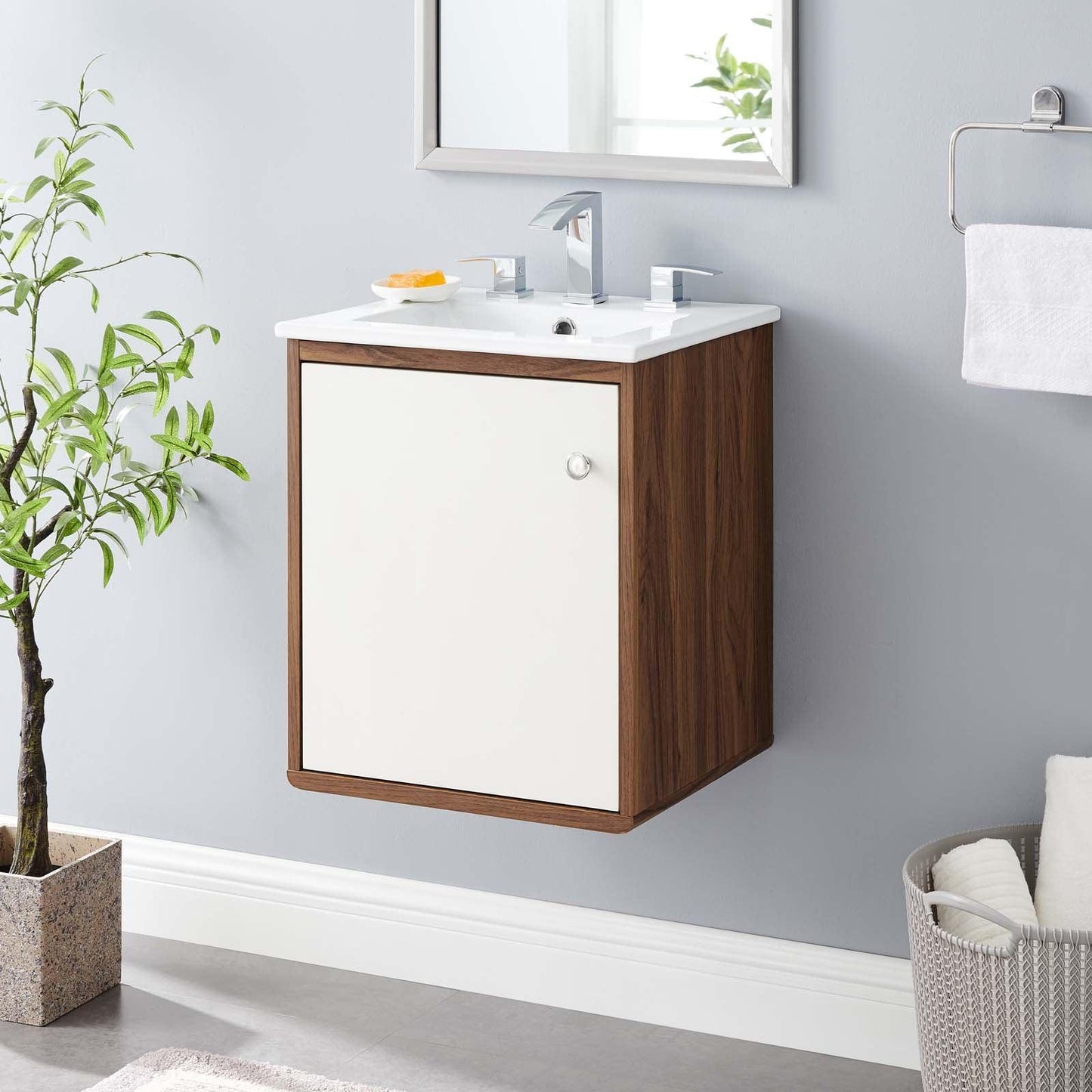 Modway Transmit 18" Wall-Mount Bathroom Vanity FredCo
