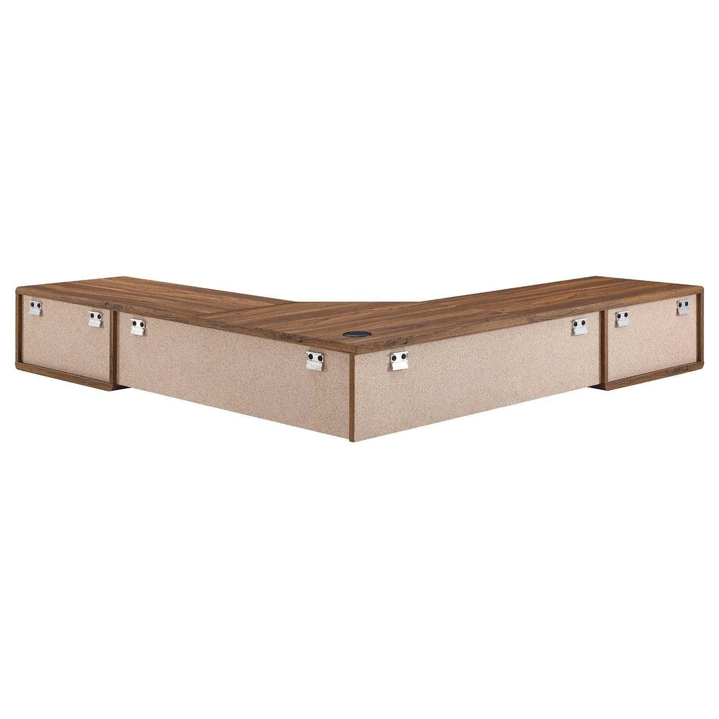 Modway Transmit 55" Wall Mount Corner Wood Office Desk FredCo
