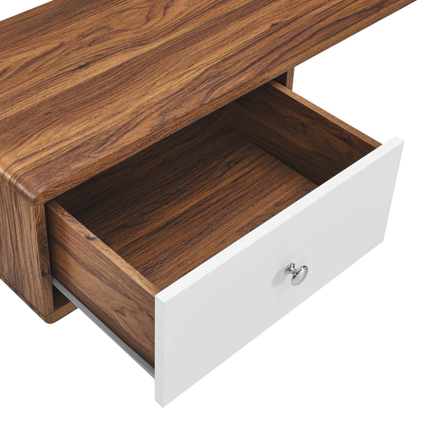 Modway Transmit 55" Wall Mount Corner Wood Office Desk FredCo