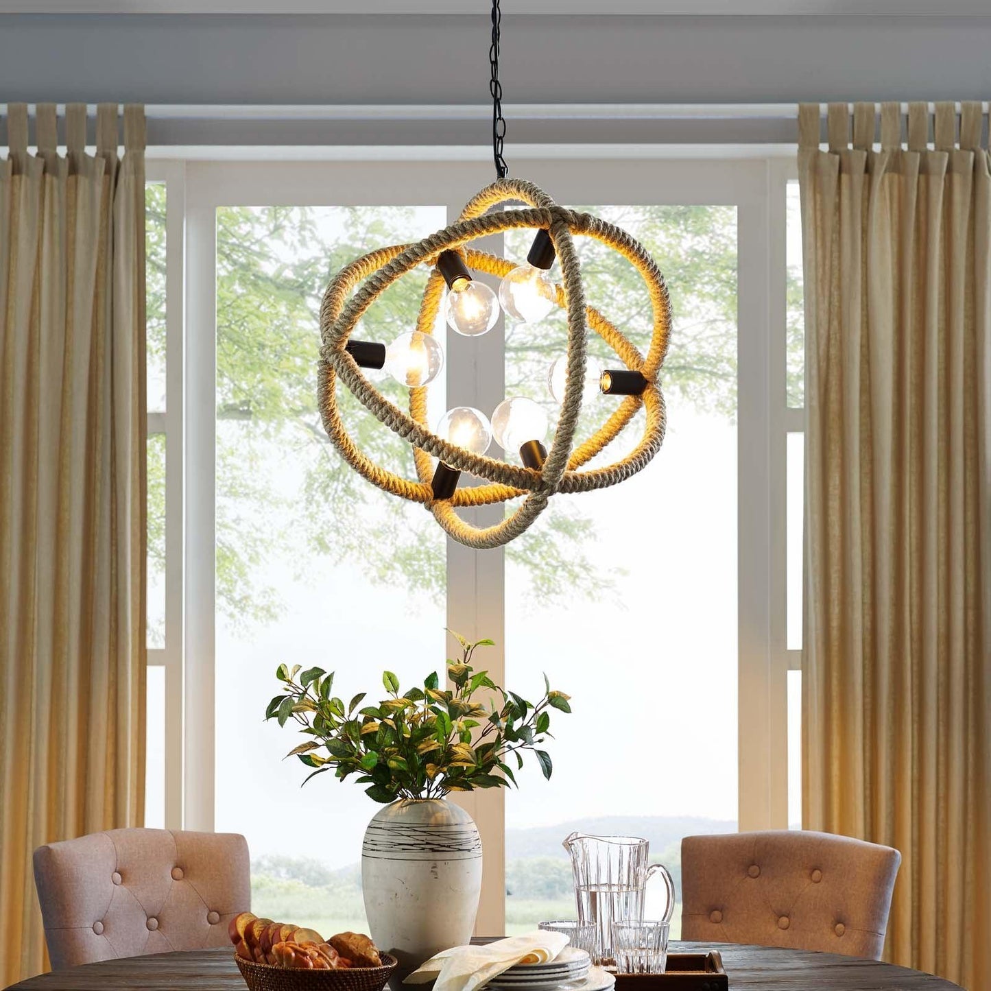 Modway Transpose Rope Pendant Chandelier FredCo