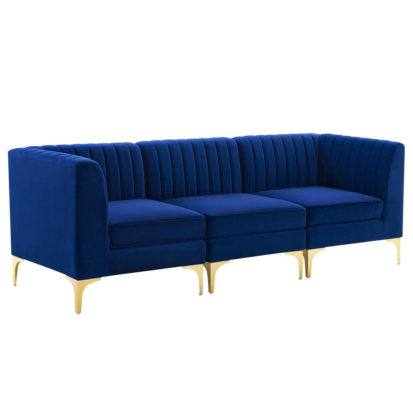 Modway Triumph Channel Tufted Performance Velvet 3-Seater Sofa, EEI-4347 FredCo