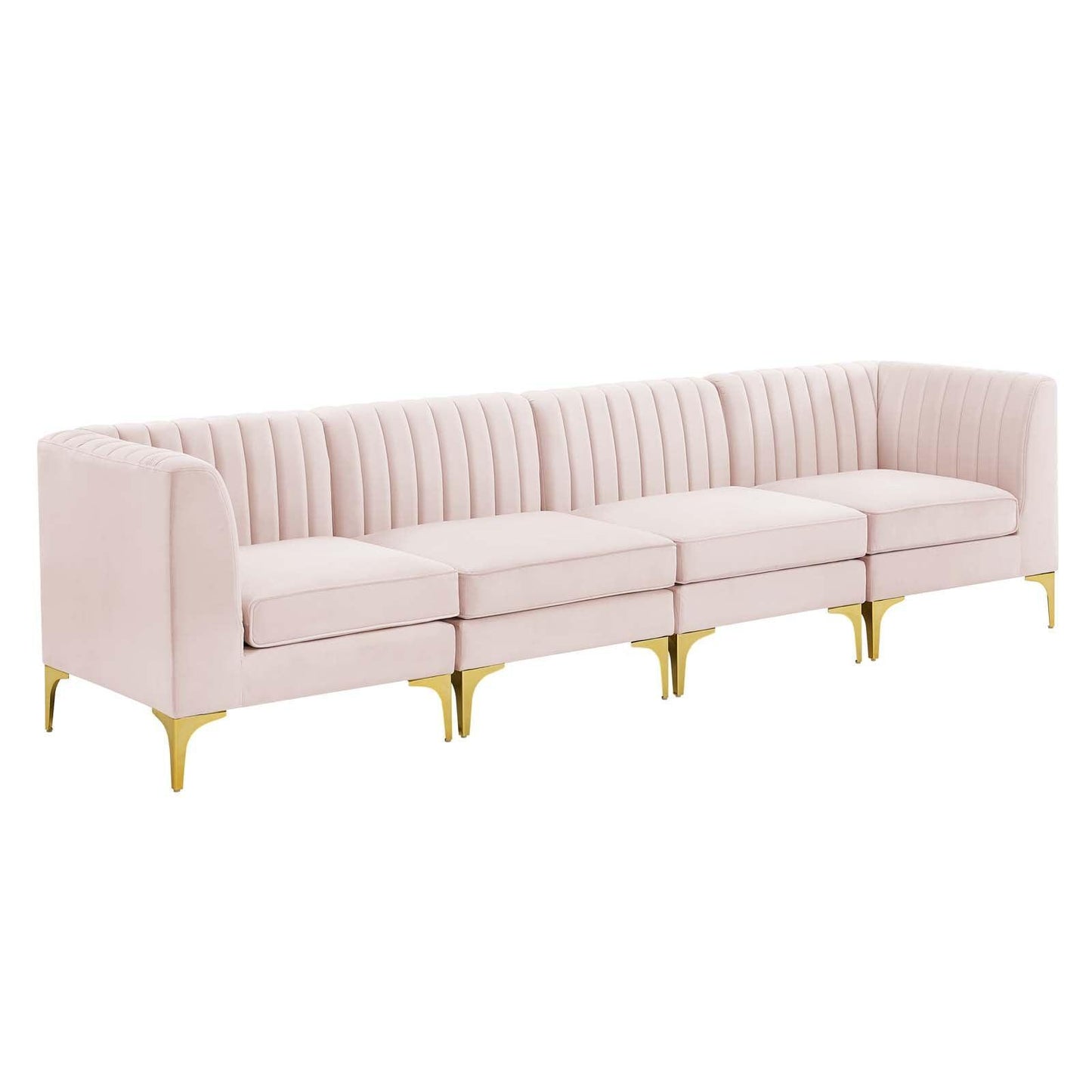 Modway Triumph Channel Tufted Performance Velvet 4-Seater Sofa, EEI-4348 FredCo