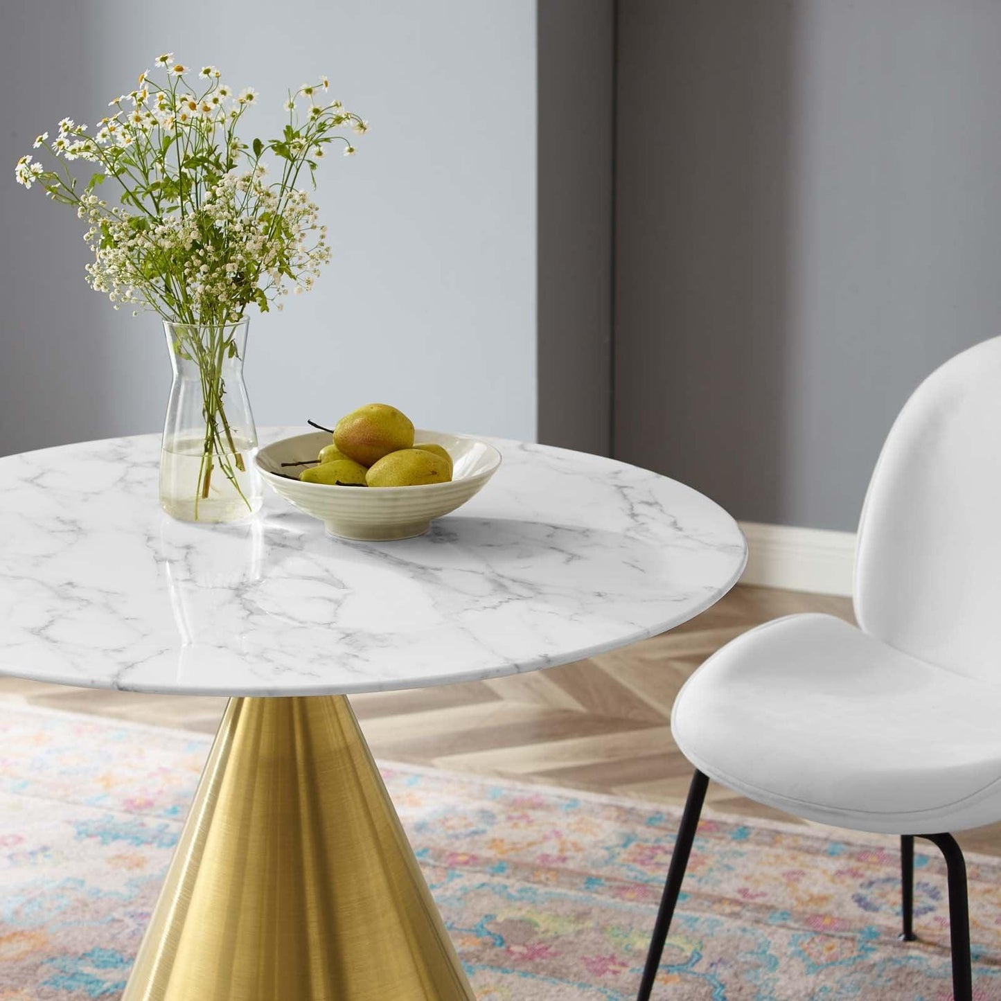 Modway Tupelo 36" Artificial Marble Dining Table FredCo