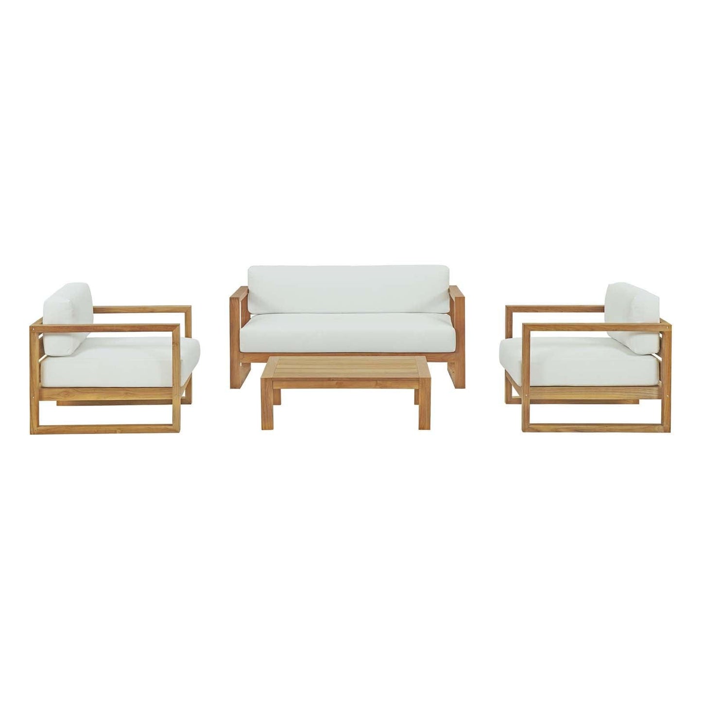 Modway Upland 4 Piece Outdoor Patio Teak Set FredCo
