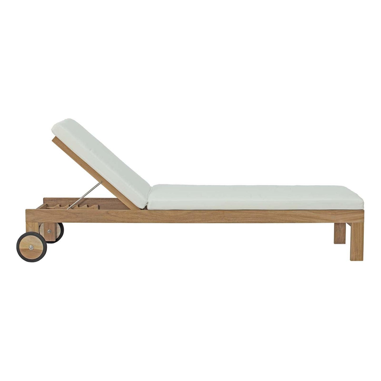 Modway Upland Outdoor Patio Teak Chaise FredCo